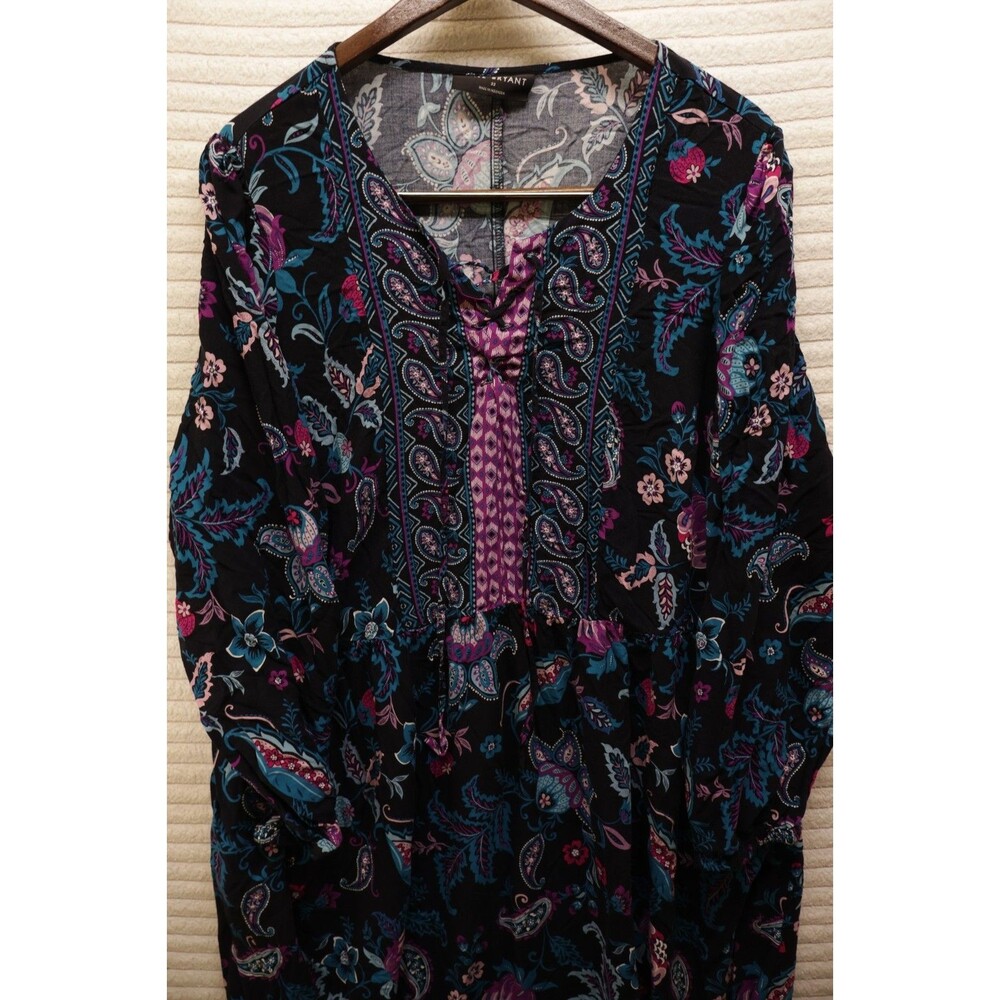 Lane Bryant Maxi Dress Size 22 Plus Purple Blue Multi Floral Romantic Evening